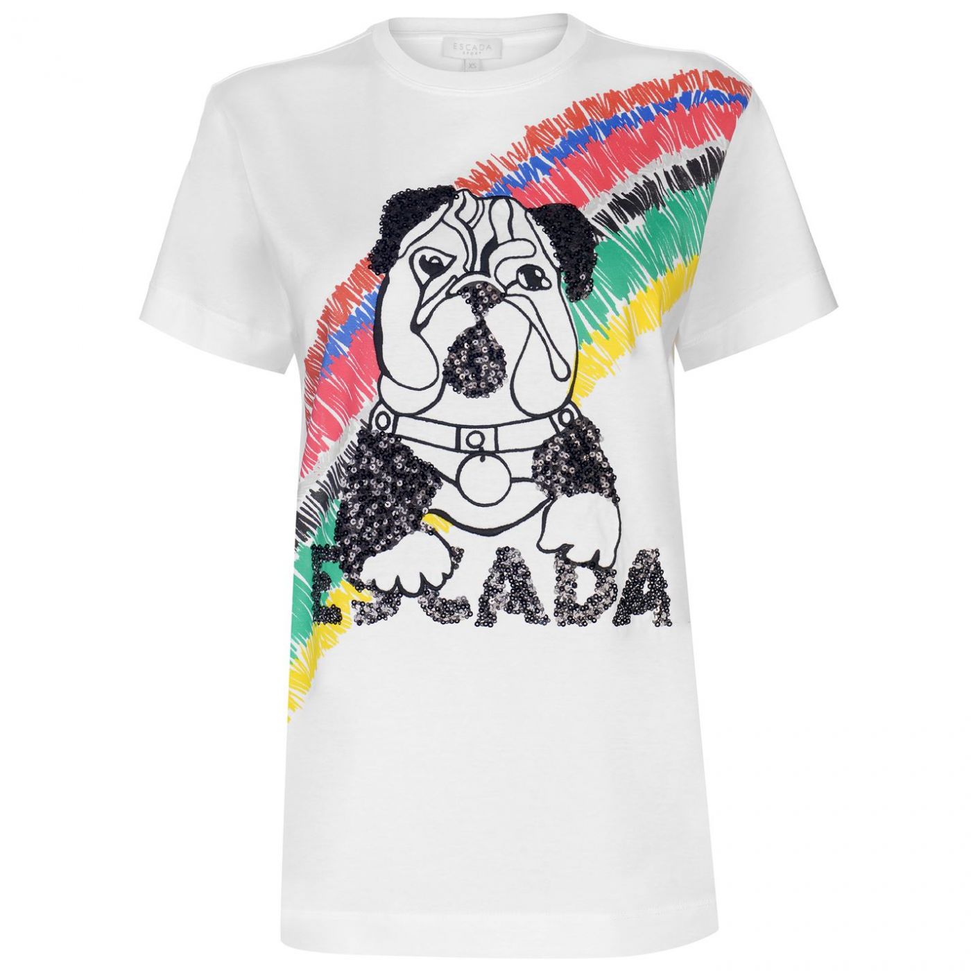 Escada Sequinned Dog T Shirt