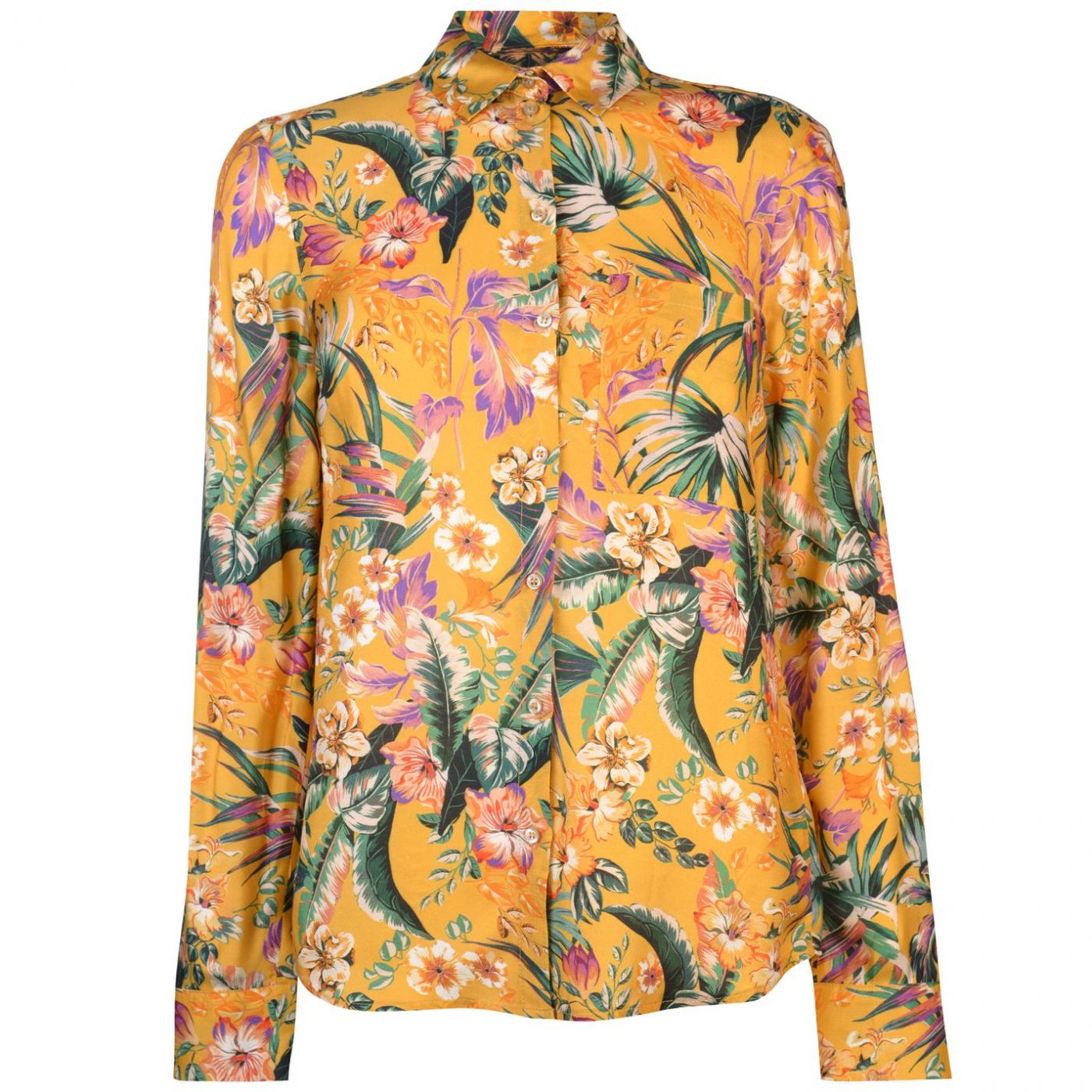Set Womens Flower Pocket Shirt
