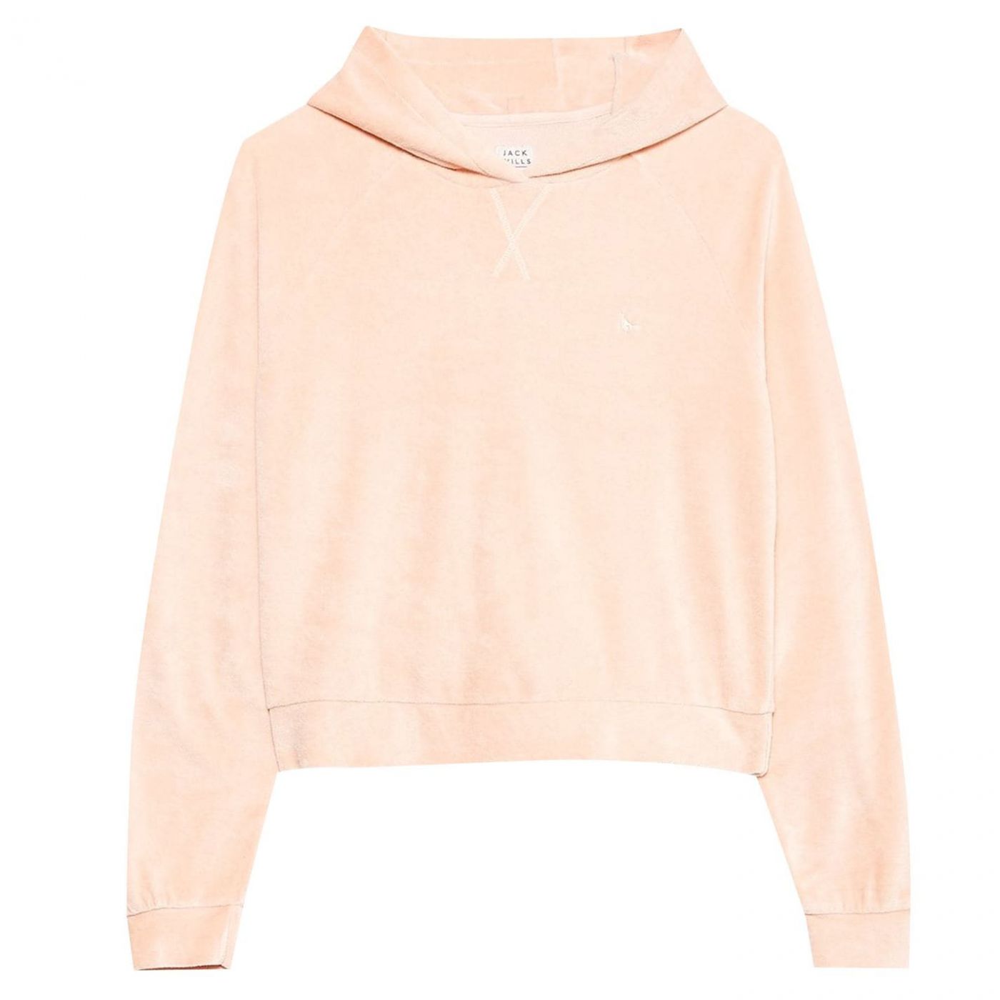 Jack Wills Claughton Velour Cropped Hoodie