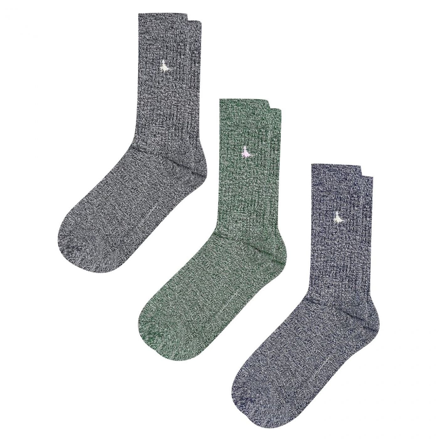 Jack Wills Waddleton 3 Pack Twist Socks