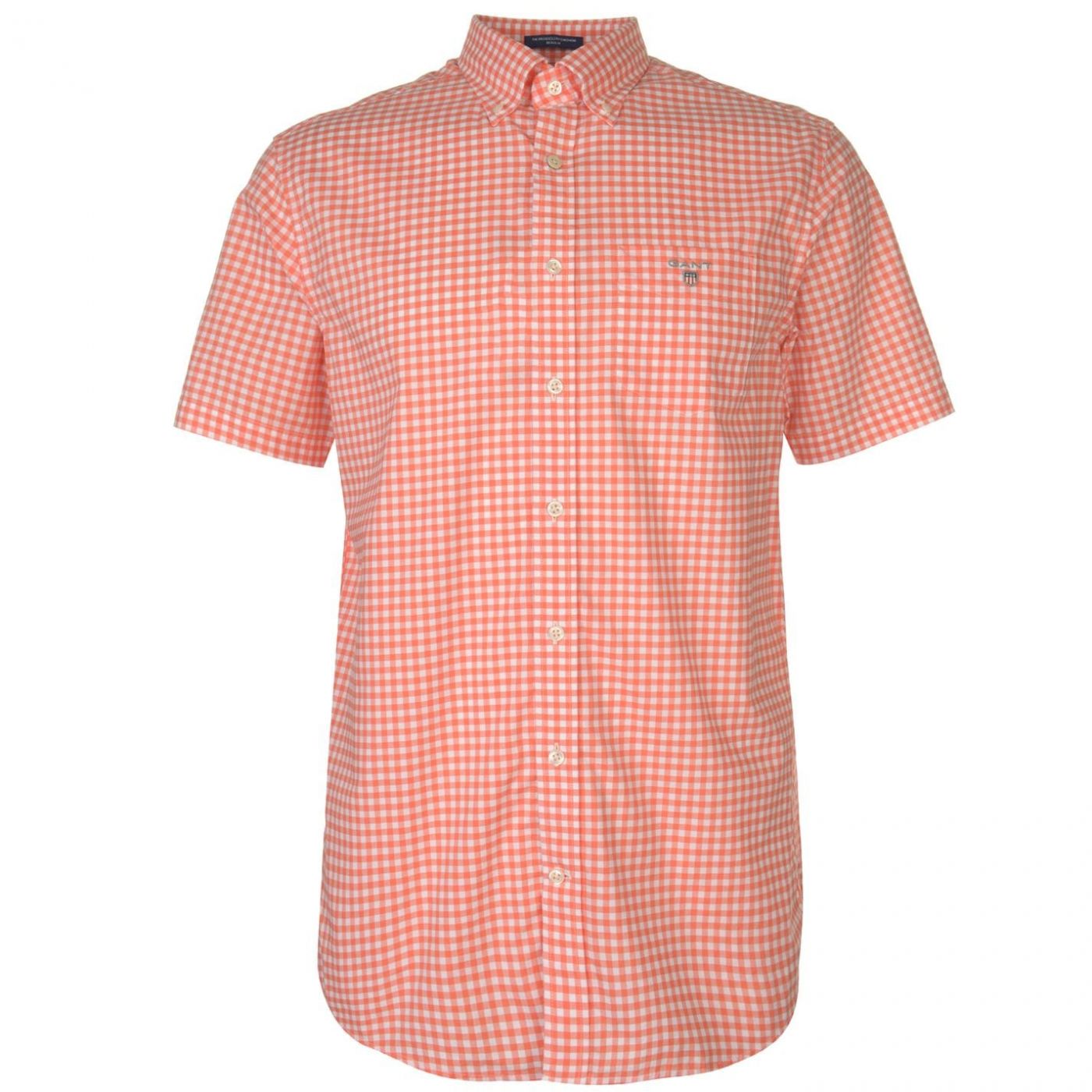 Gant Short Sleeve Pop Colour Gingham Shirt Mens