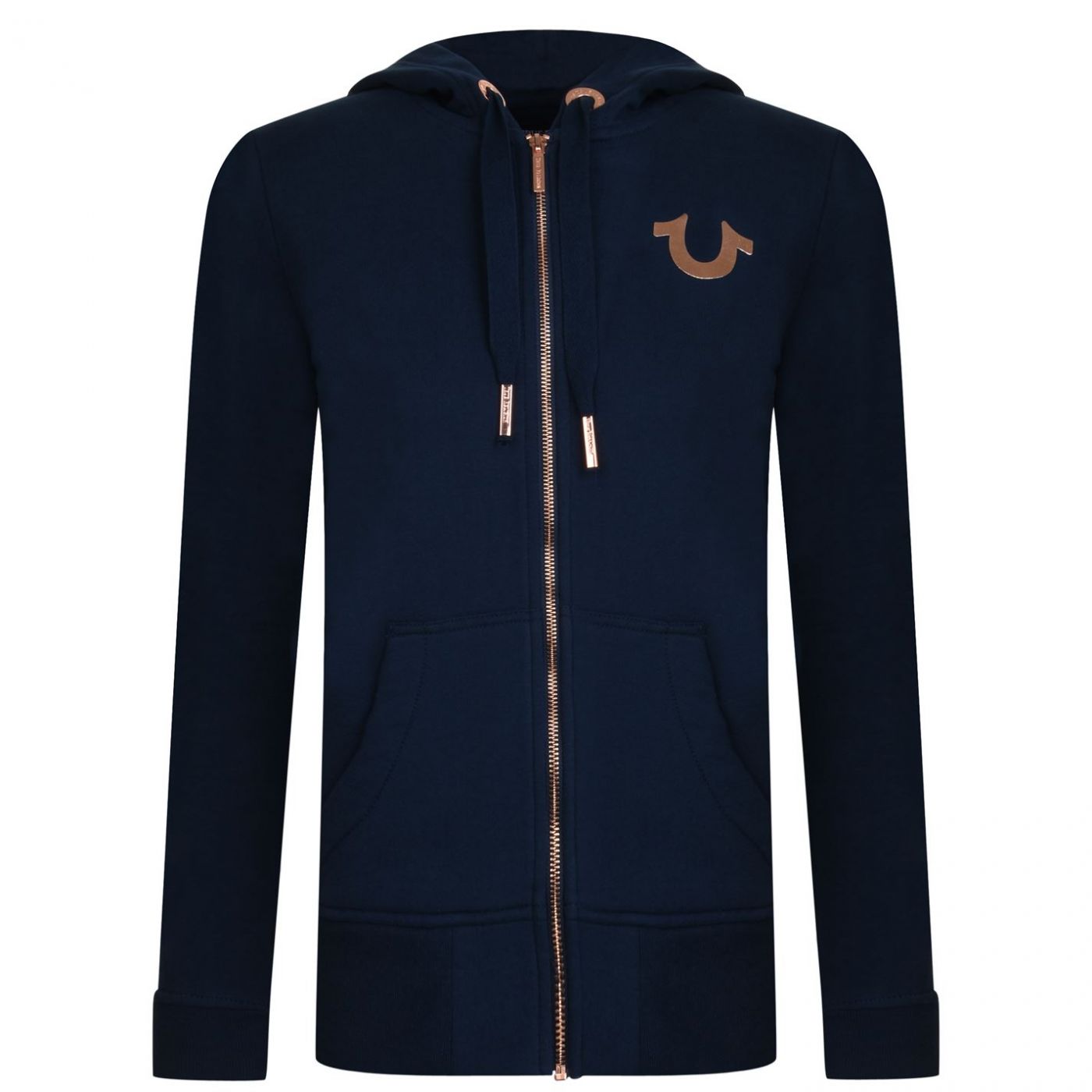 True Religion Jersey Zip Hooded Sweatshirt
