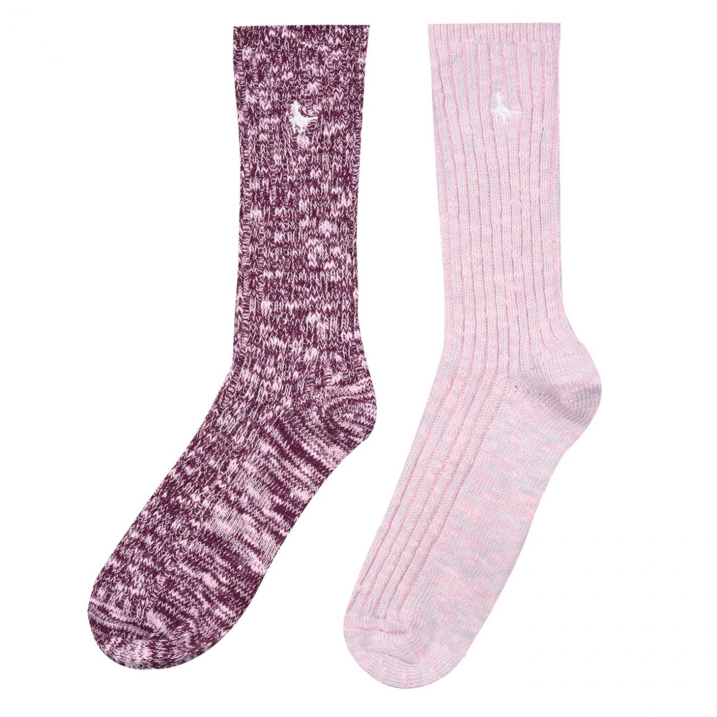 Jack Wills Amble Twist Yarn Boot Two Pack Socks