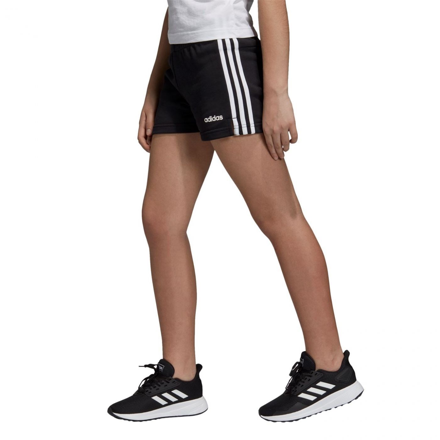 Adidas Essential 3 Stripe Shorts Junior Girls