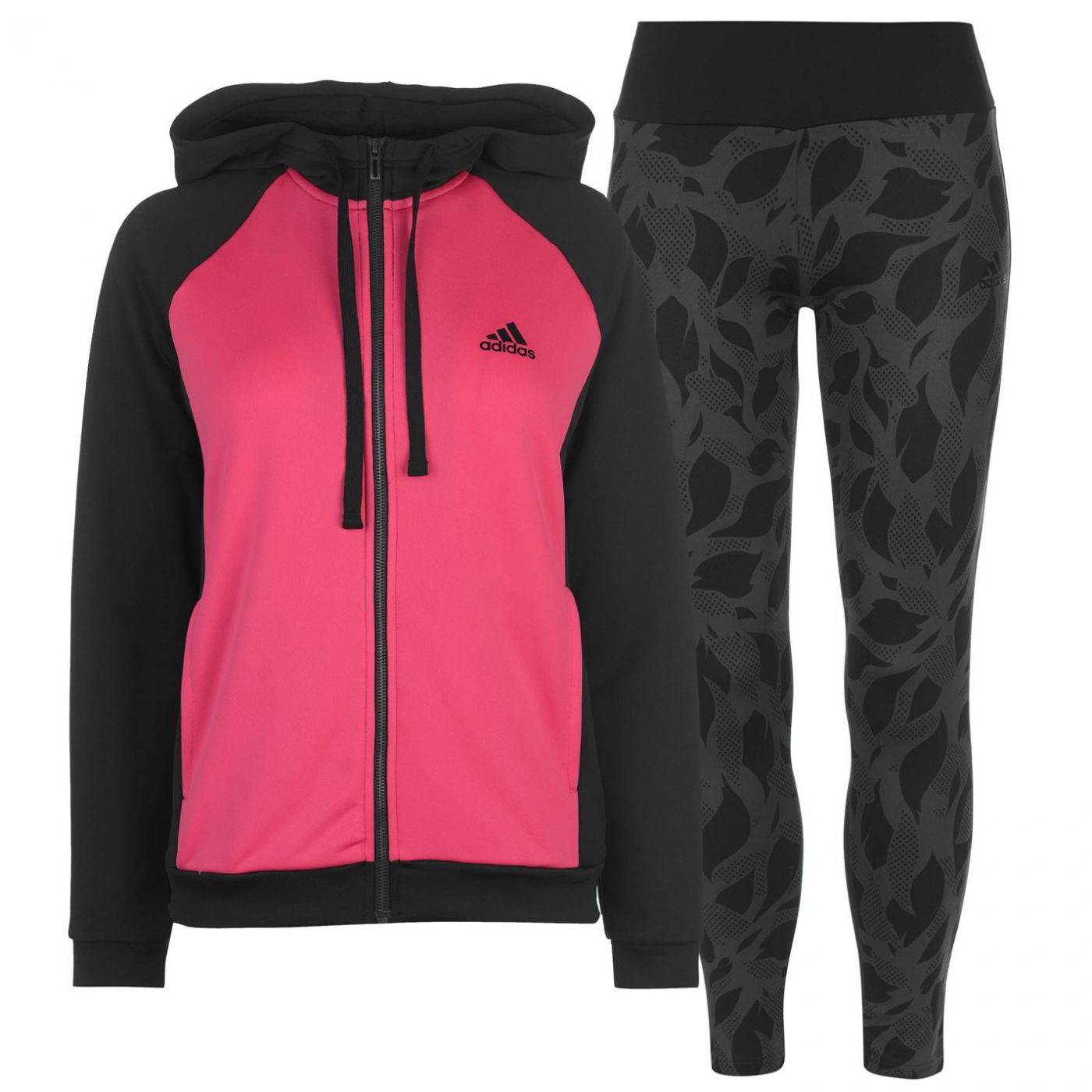 adidas hoodie and tights tracksuit
