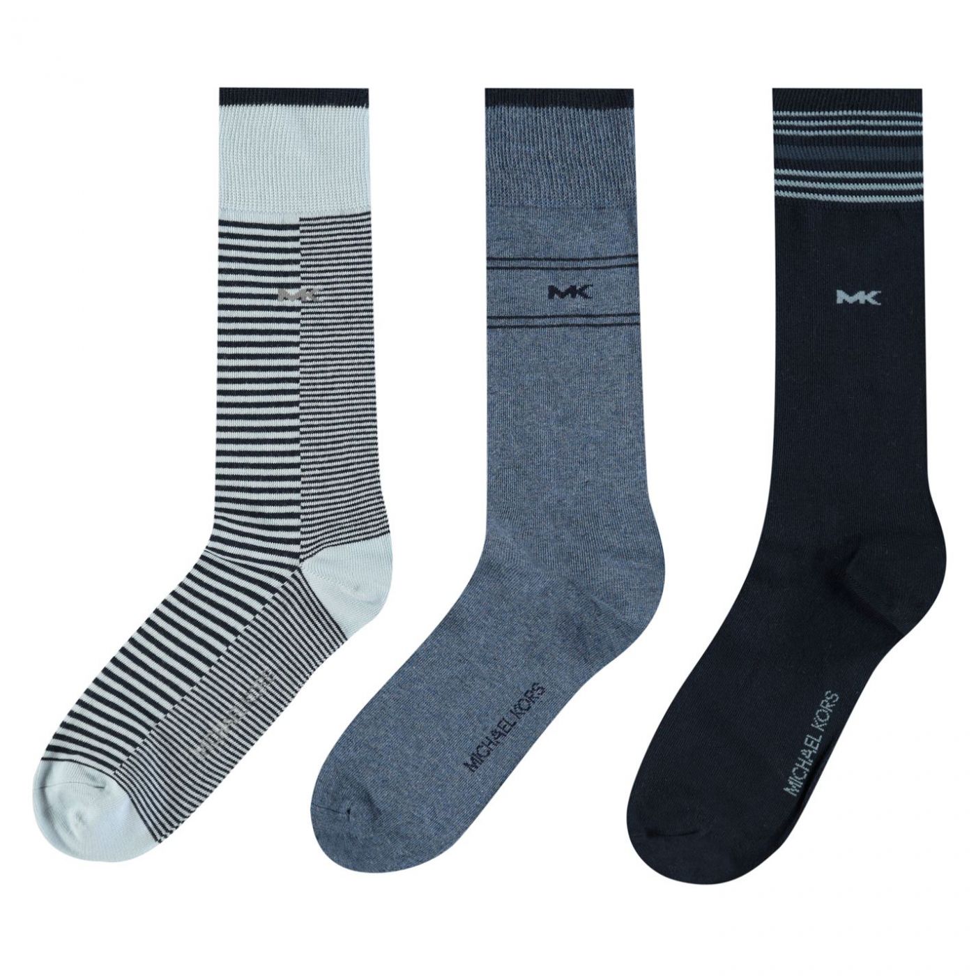 Michael Kors 3 Pack Striped Socks