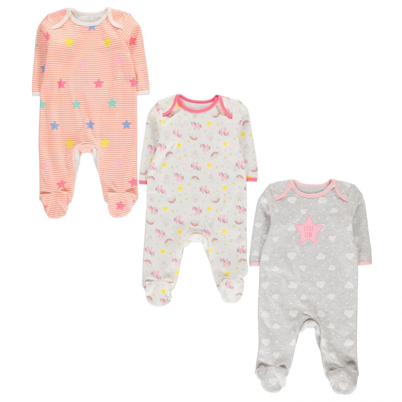 pack of baby sleepsuits