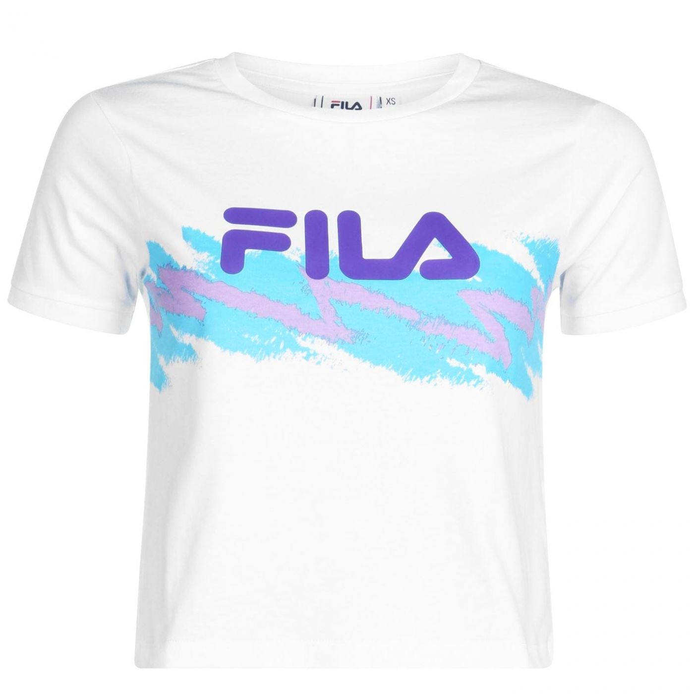 Fila Line Crop T Shirt Ladies
