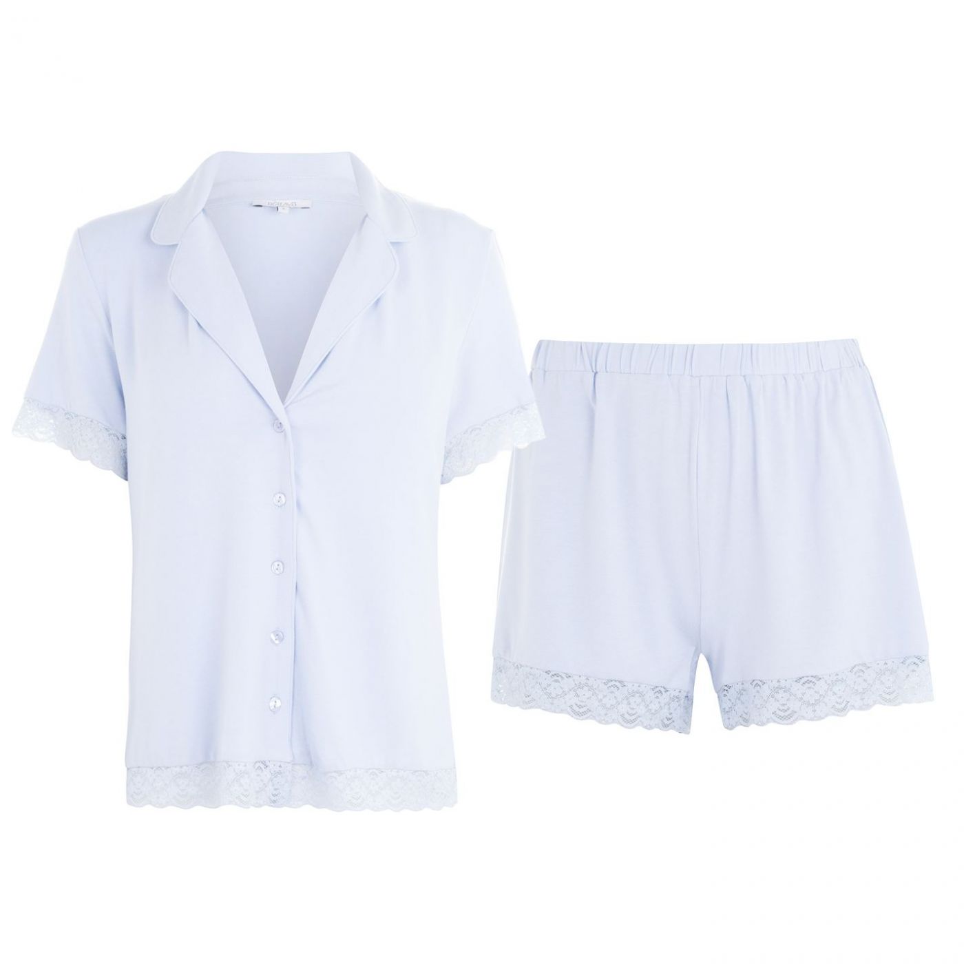 Figleaves Camelia Short Sleeve Shirt and Shorts Pyjama Set