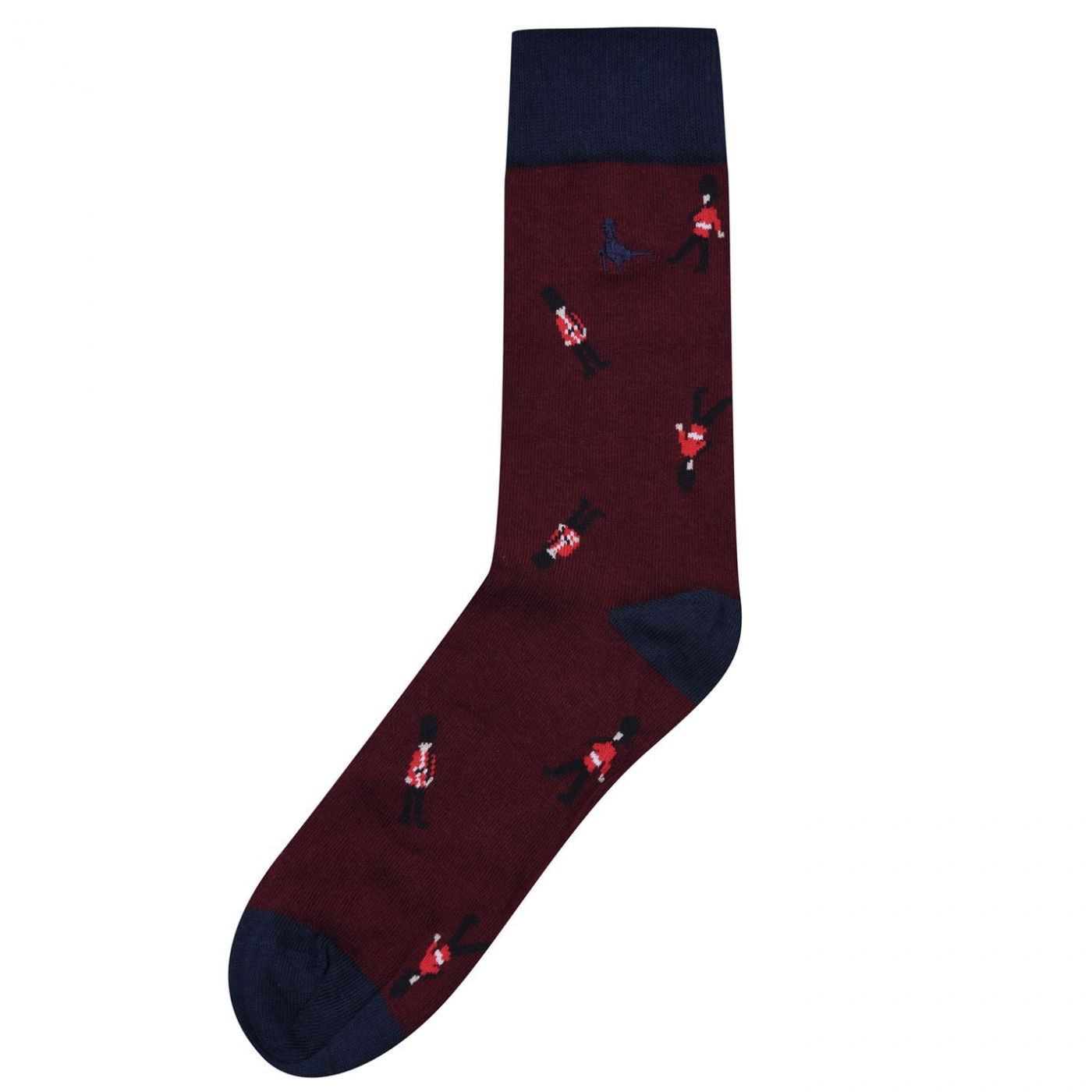 Jack Wills Adwell Single Beefeater Print Sock