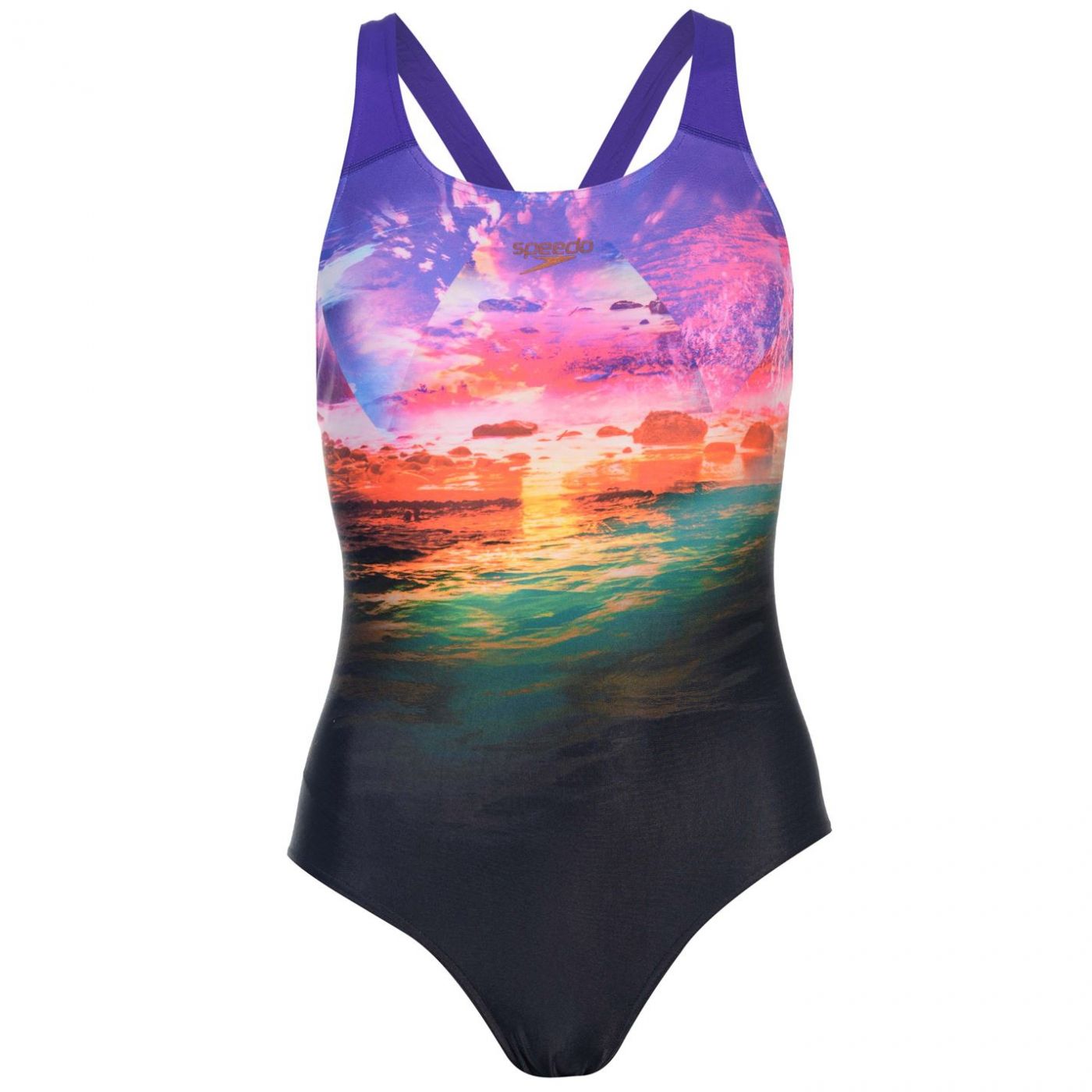 Speedo Sun Bloom Powerback Swimsuit Ladies
