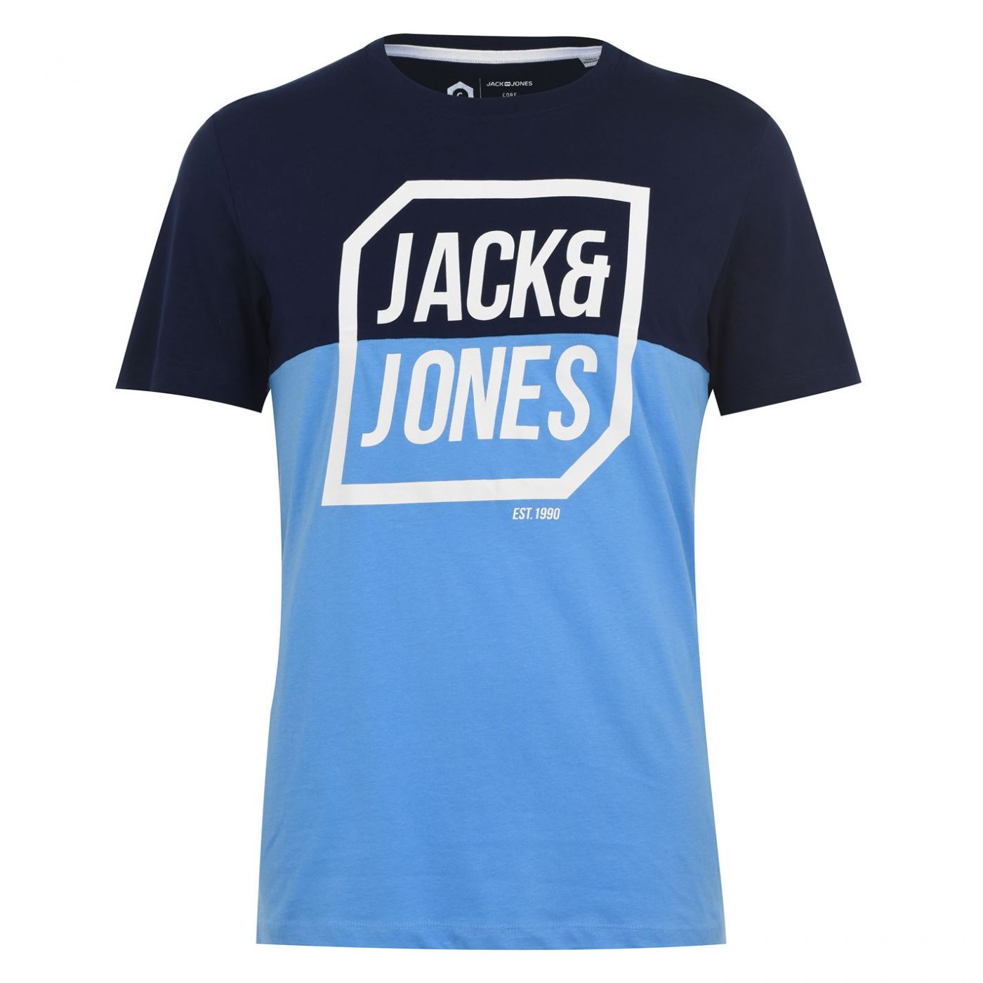 Jack and Jones Half Logo T Shirt Mens