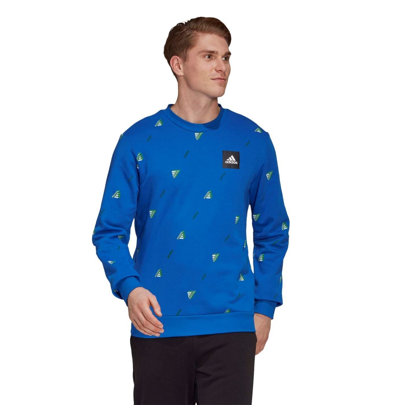 Adidas Must Haves Logo Crew Sweatshirt Mens
