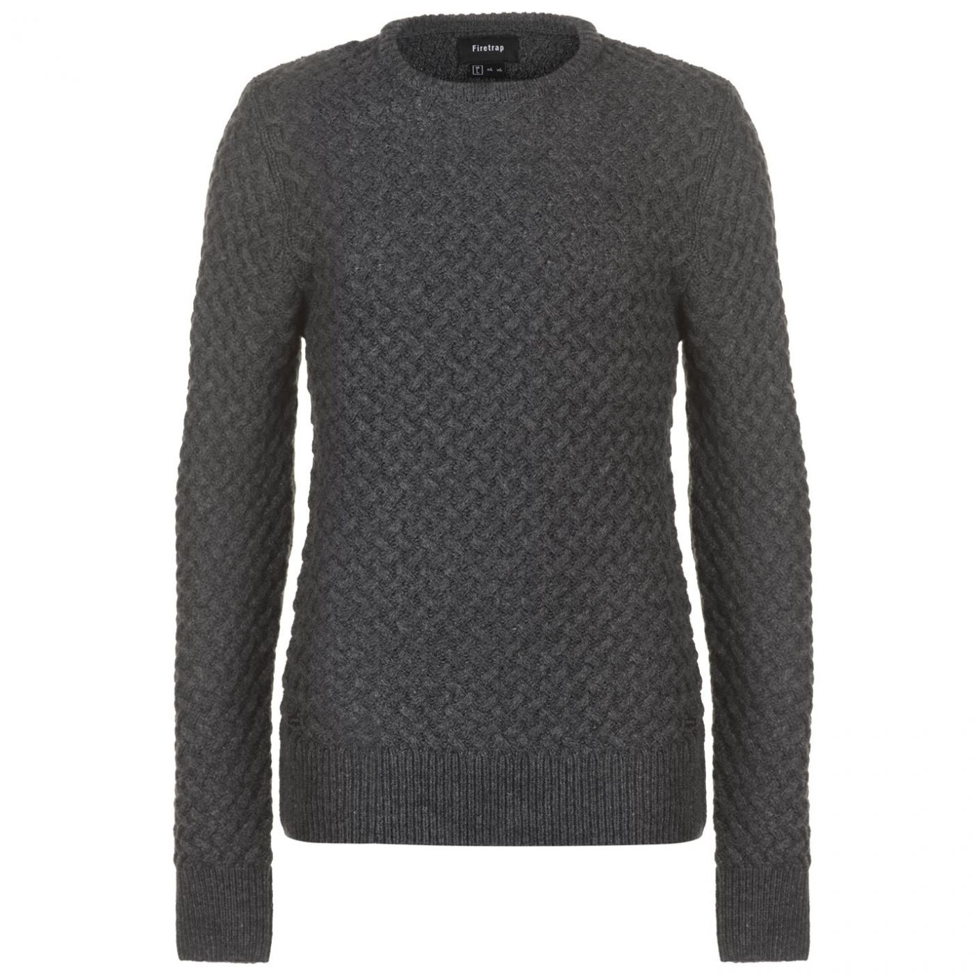 Firetrap Basket Knit Jumper Mens