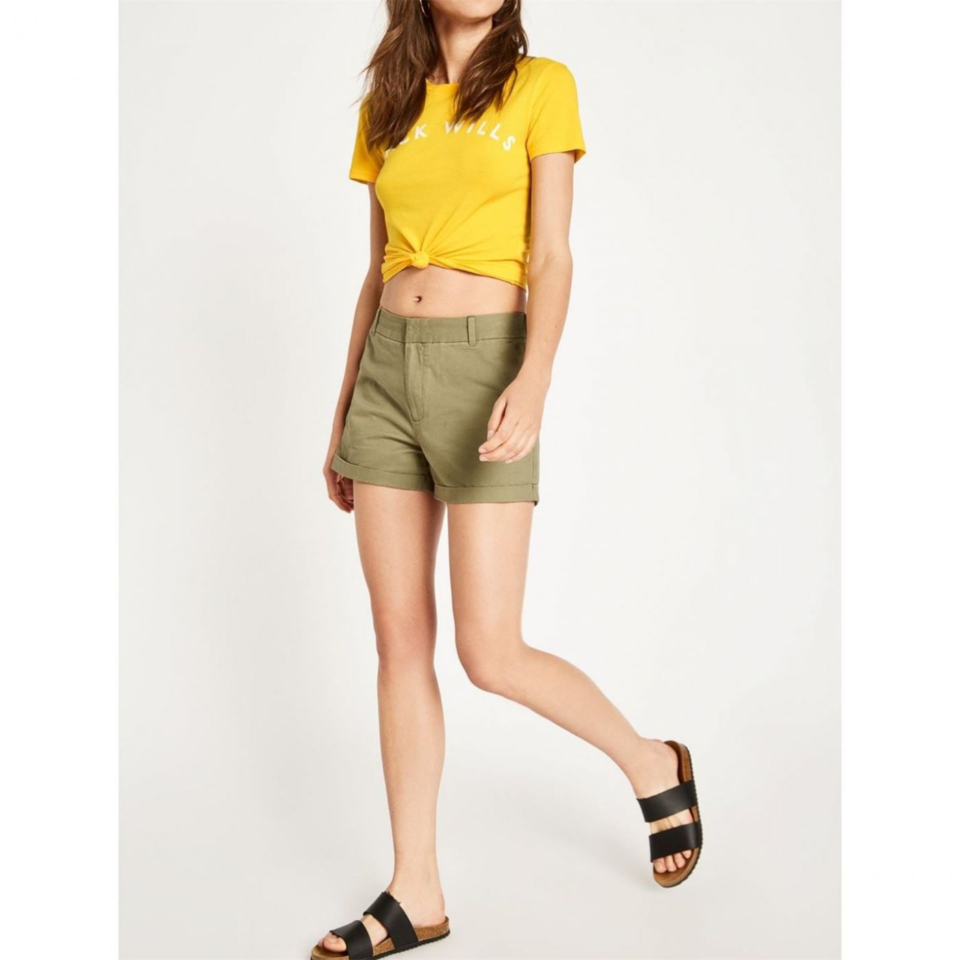 Jack Wills Elm Flocked Logo T-Shirt