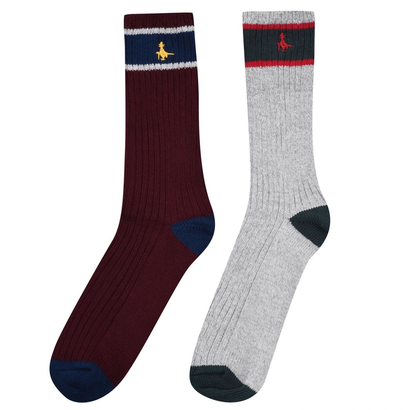 Jack Wills Smalldridge Rib 2 Pack Socks