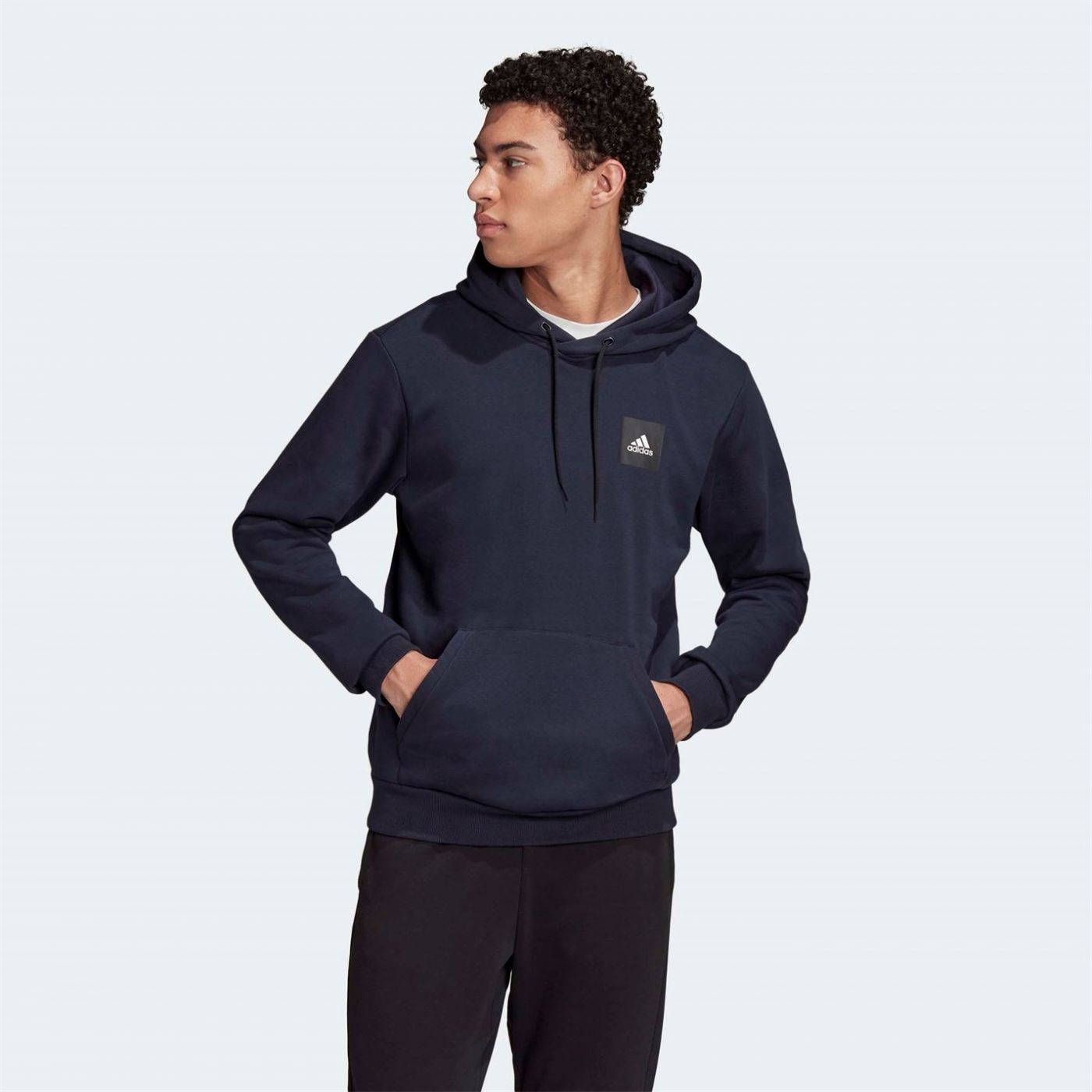 Adidas Must Haves Logo Hoodie Mens