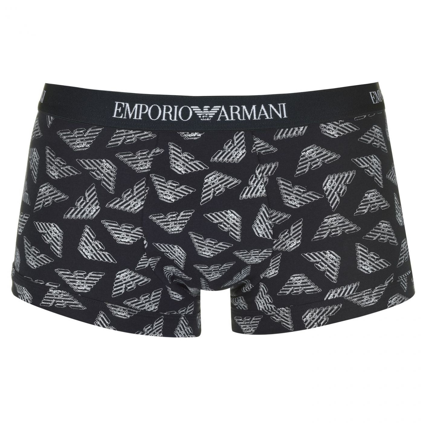 Emporio Armani All Over Logo Print Trunks
