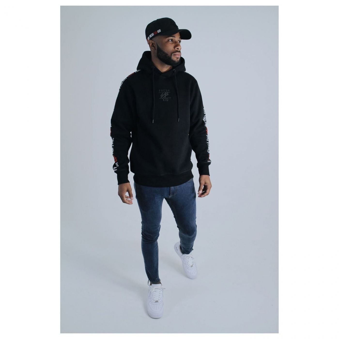 Fresh Ego Kid Mens Off Key Tape Over the Top Hoodie