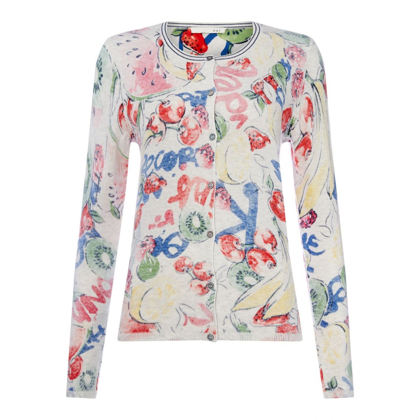 Oui Print Cardigan