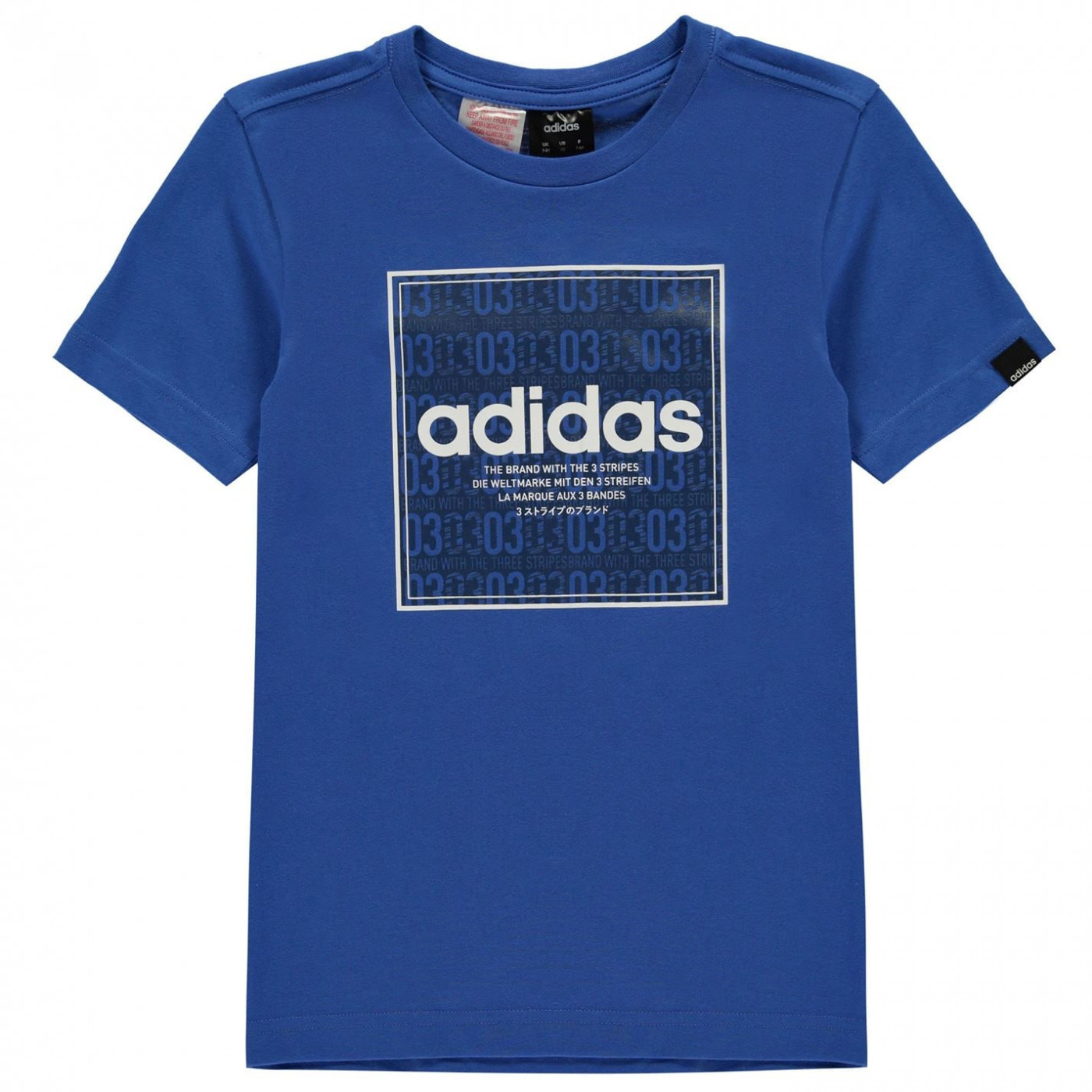 Adidas Box Linea Texture QT T Shirt Junior Boys
