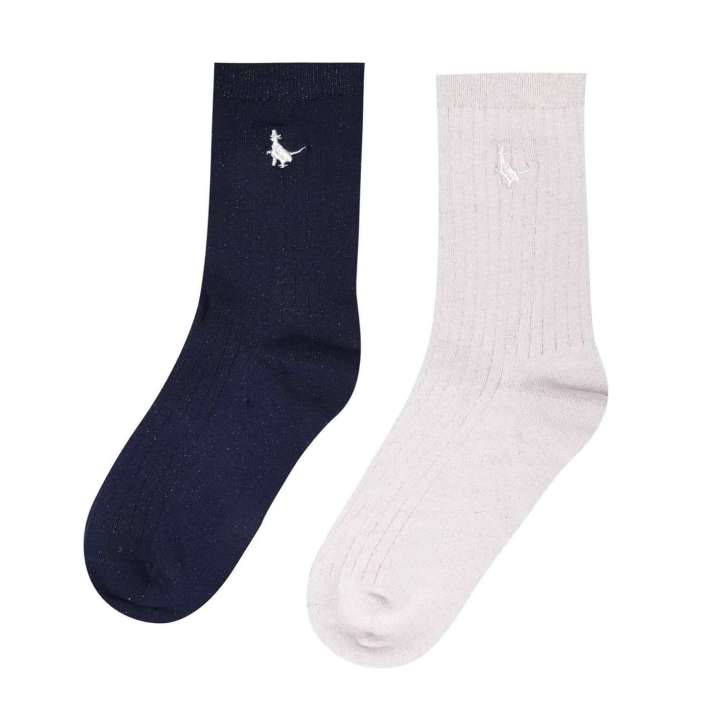 Jack Wills Maple Metallic Two Pack Socks
