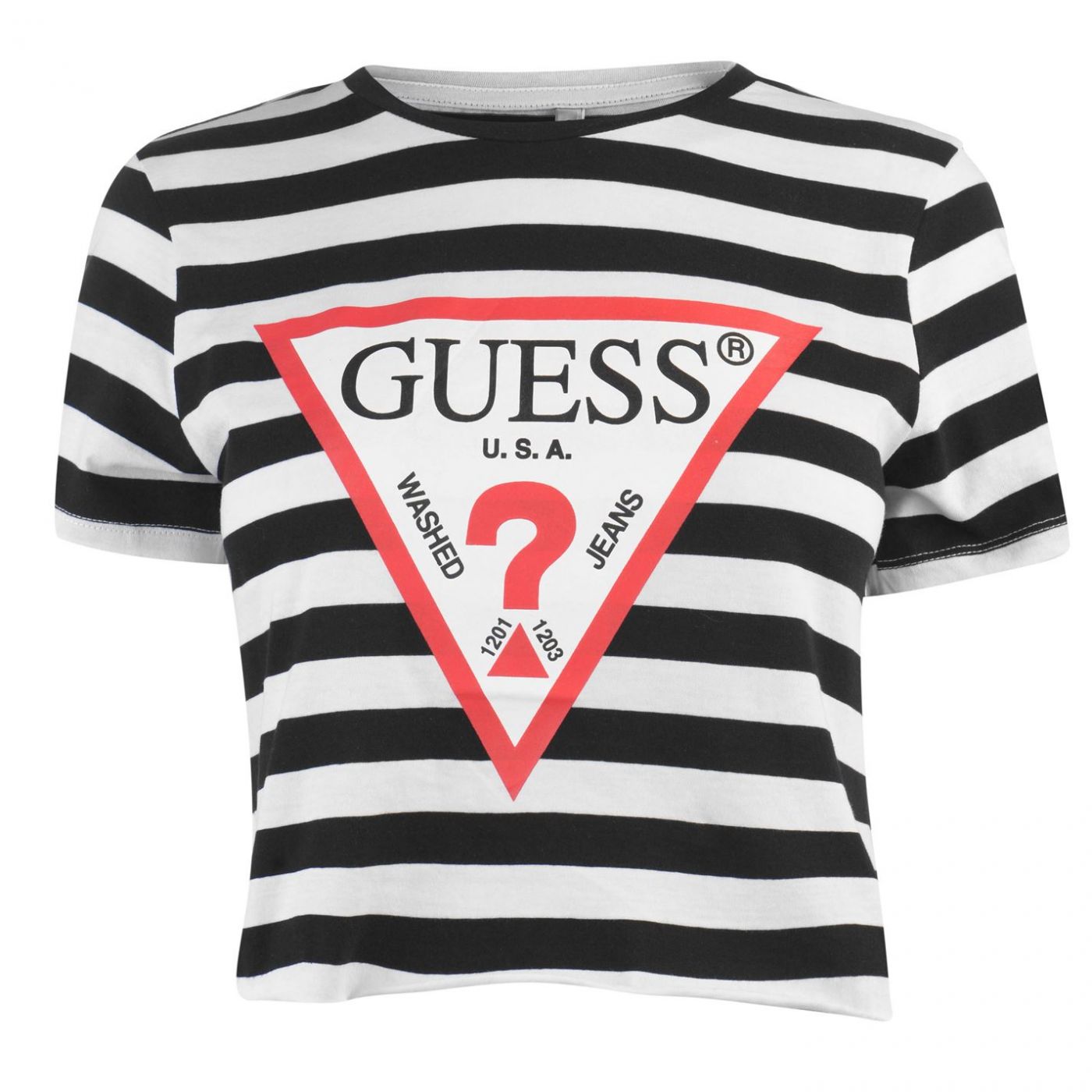 Guess Logo Crop T Shirt