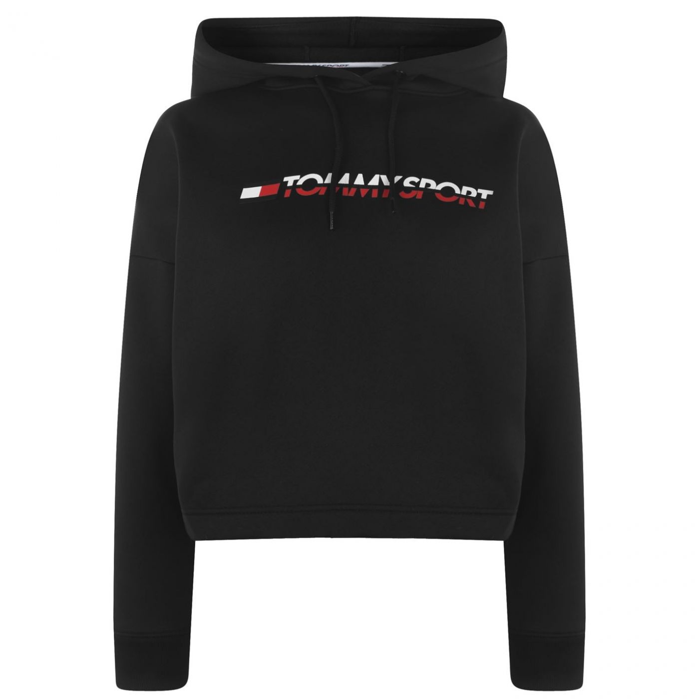 Tommy Sport Cropped Logo Hoodie