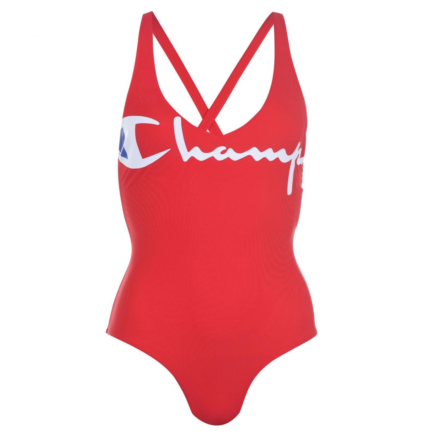 Champion Logo Deep V Neck Swimsuit