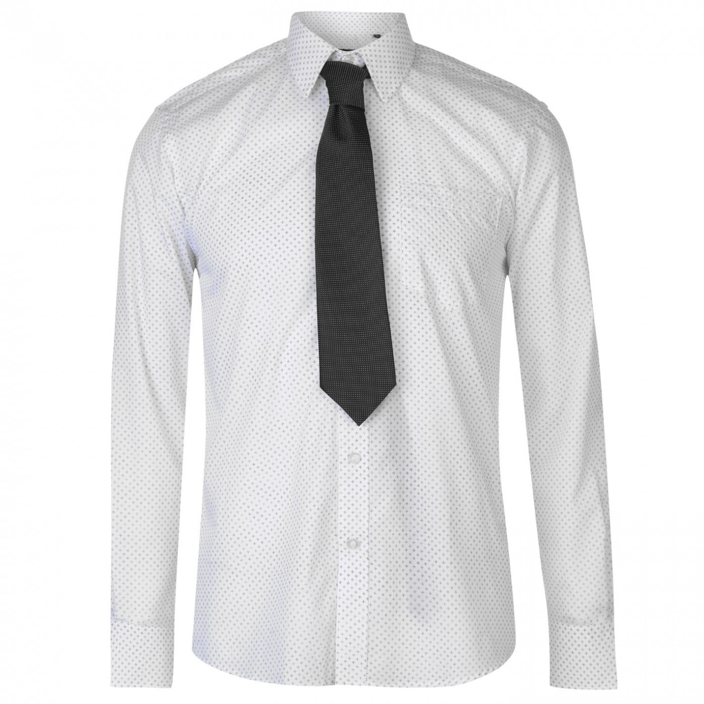 Белая рубашка черный галстук