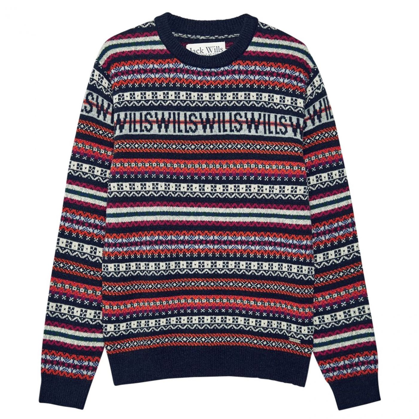 Jack Wills Wills Fairisle Crew Neck Jumper