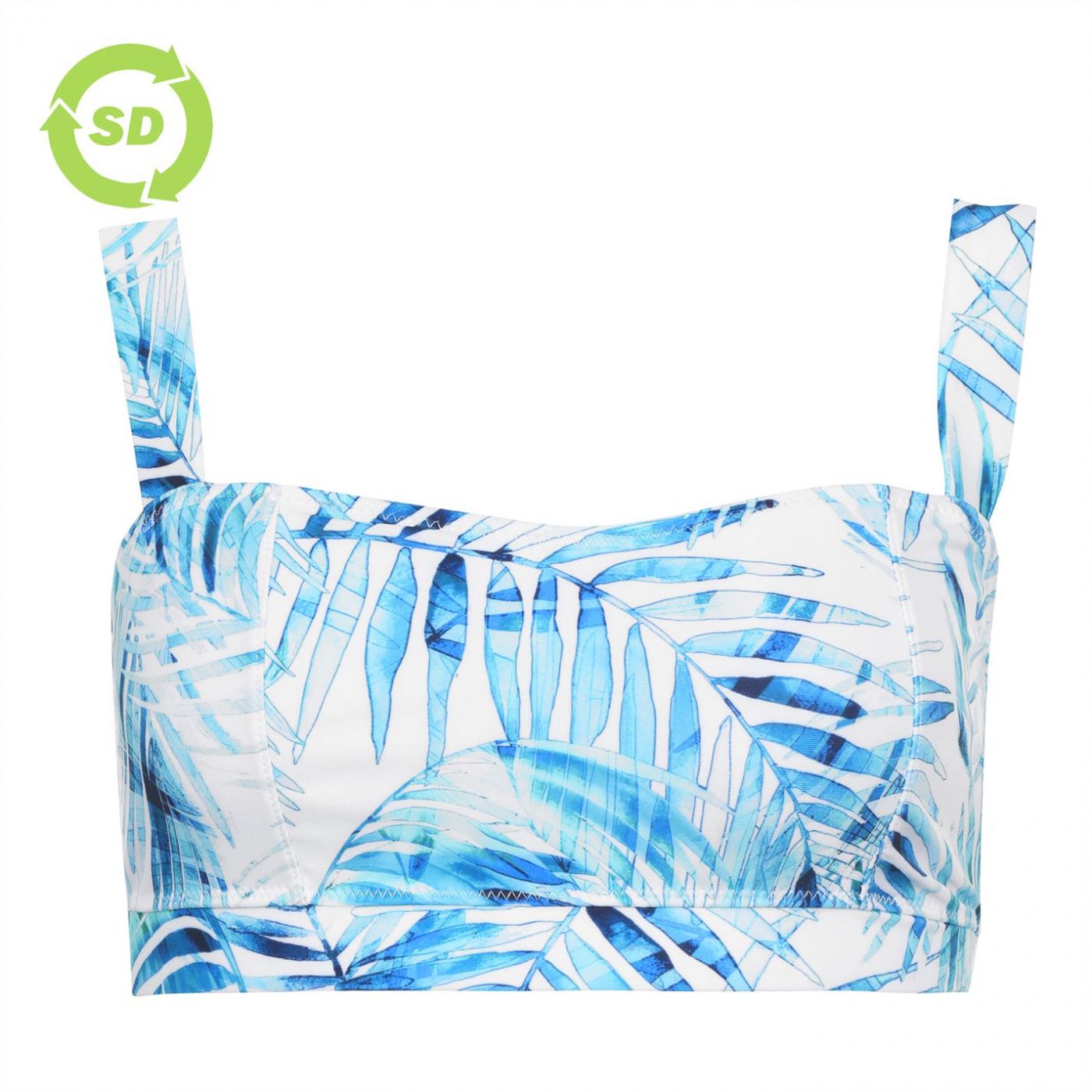 SoulCal Leaf Print Bikini Top