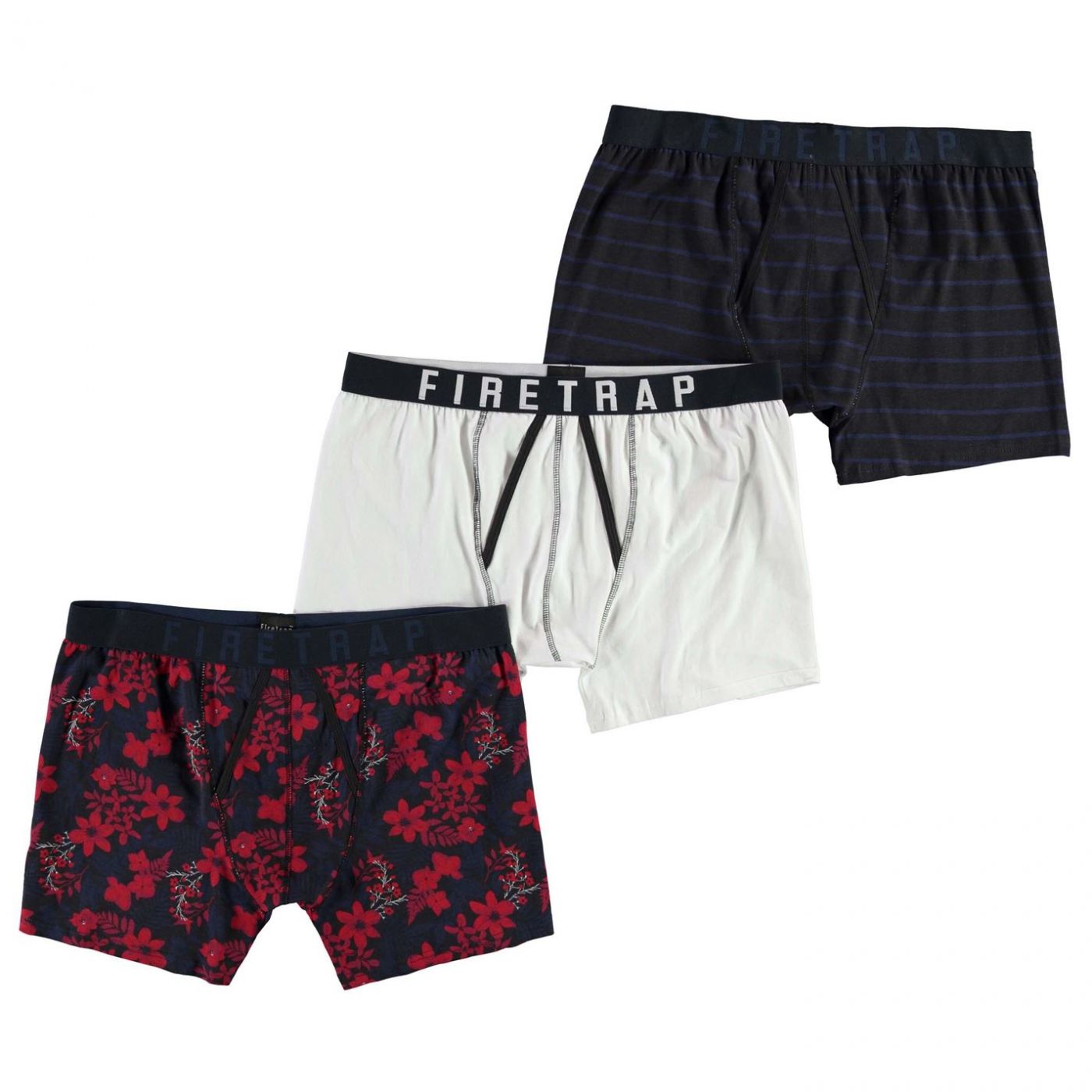 Firetrap 3 Pack Trunks Mens