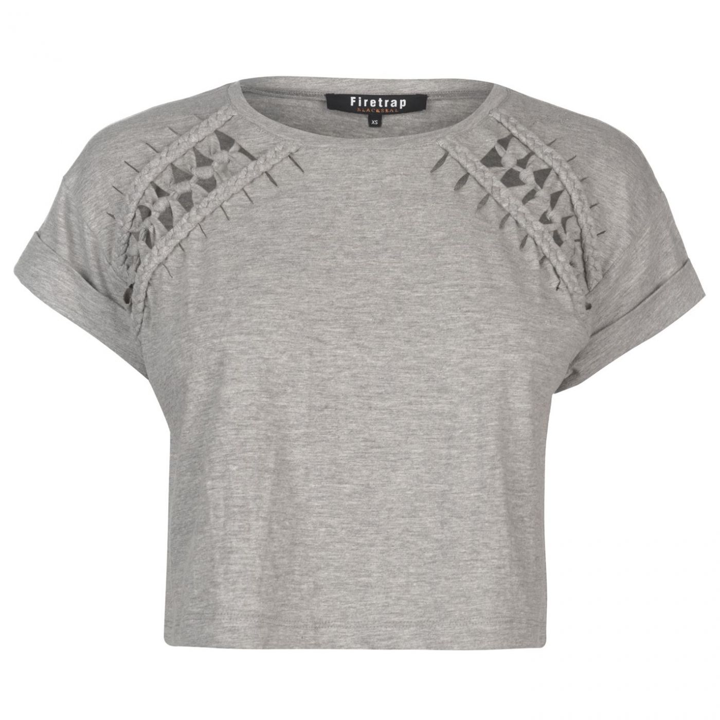 Firetrap Blackseal Macrame T Shirt