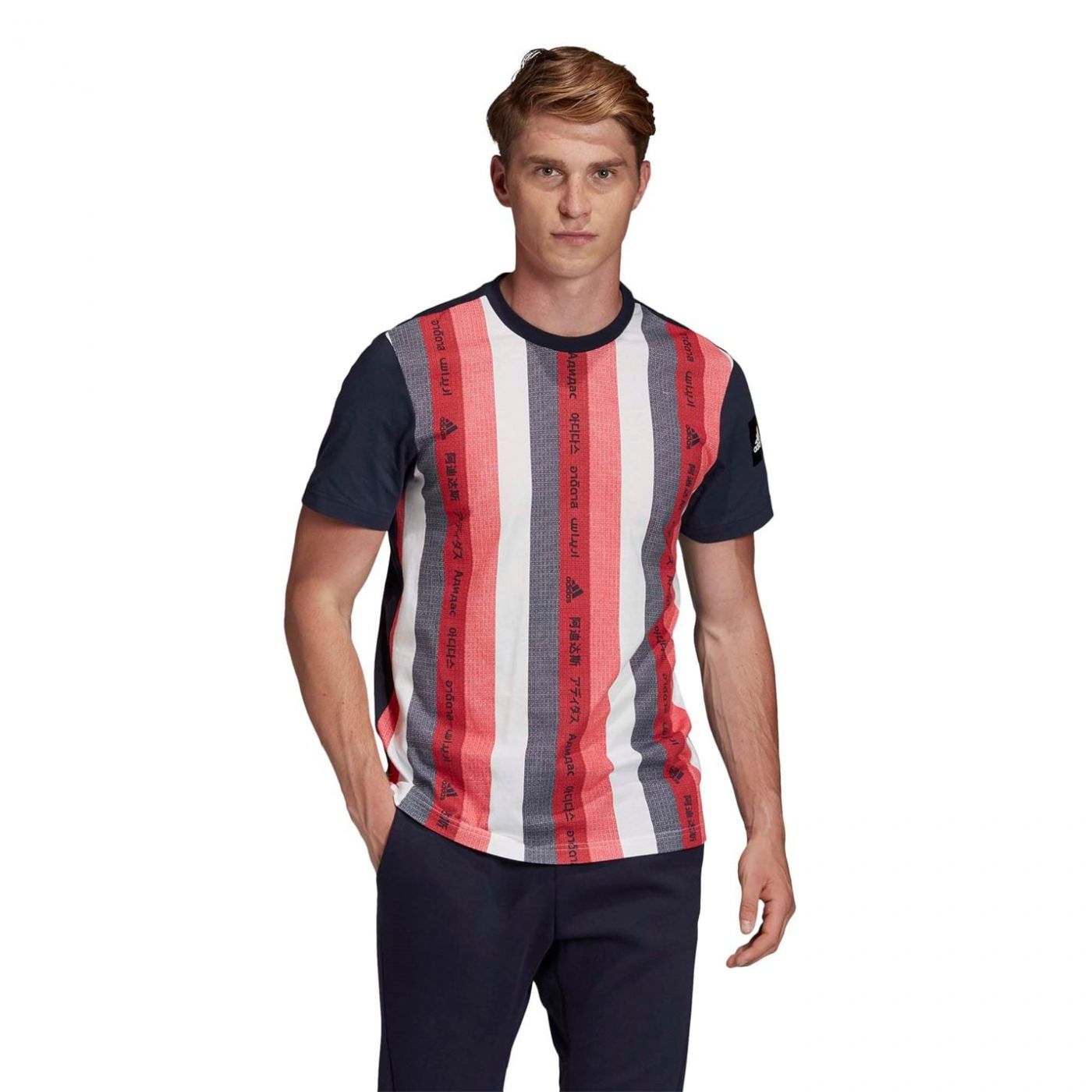 Adidas MG Stripe T Shirt Mens