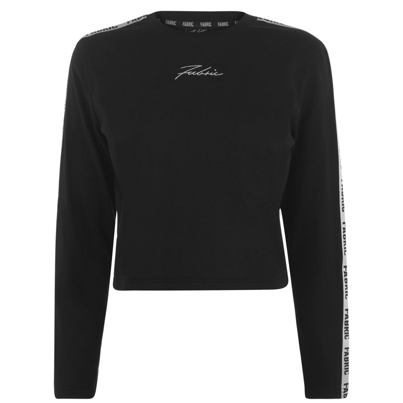 Fabric Tape Long Sleeve T Shirt Ladies