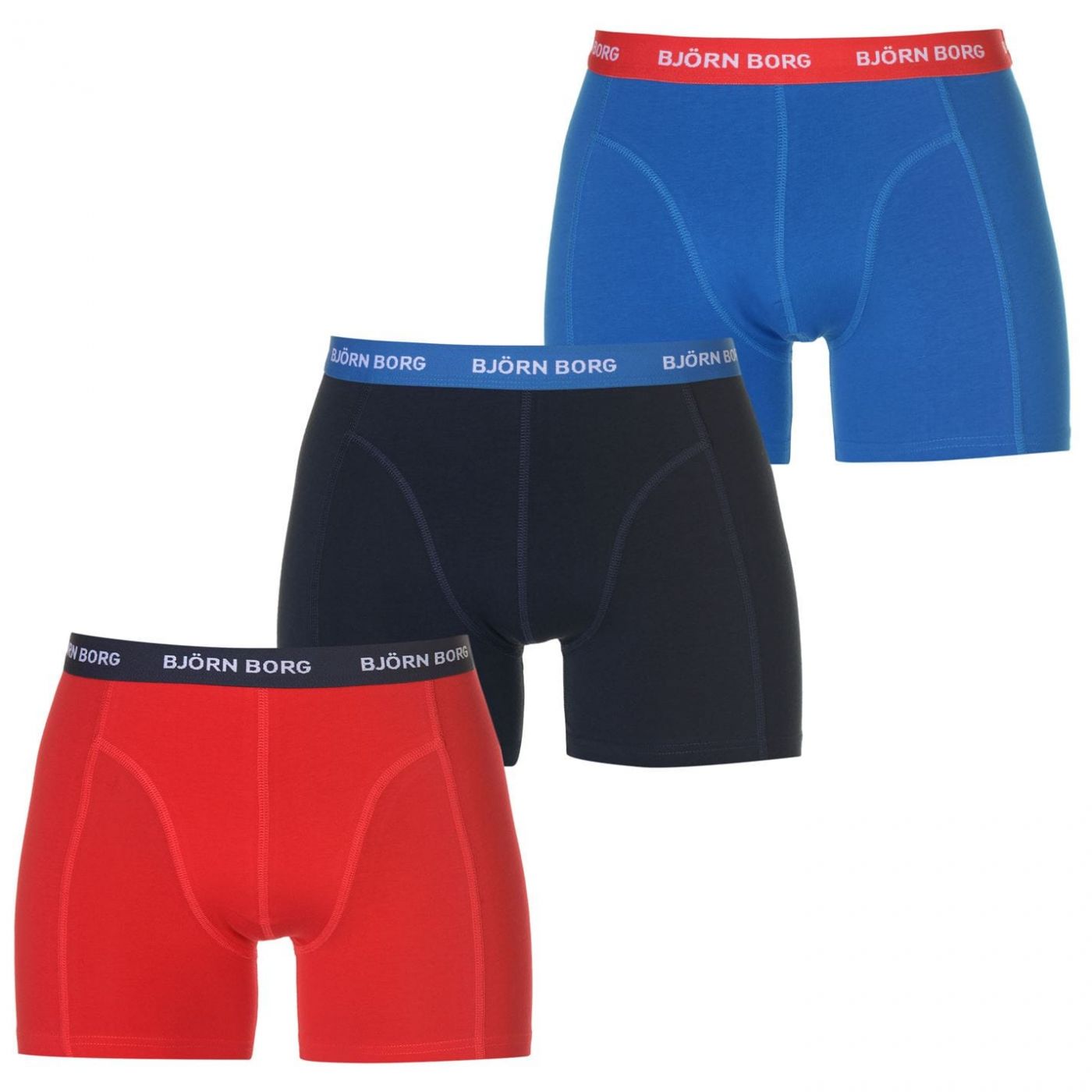 Bjorn Borg 3 Pack Contrast Trunks