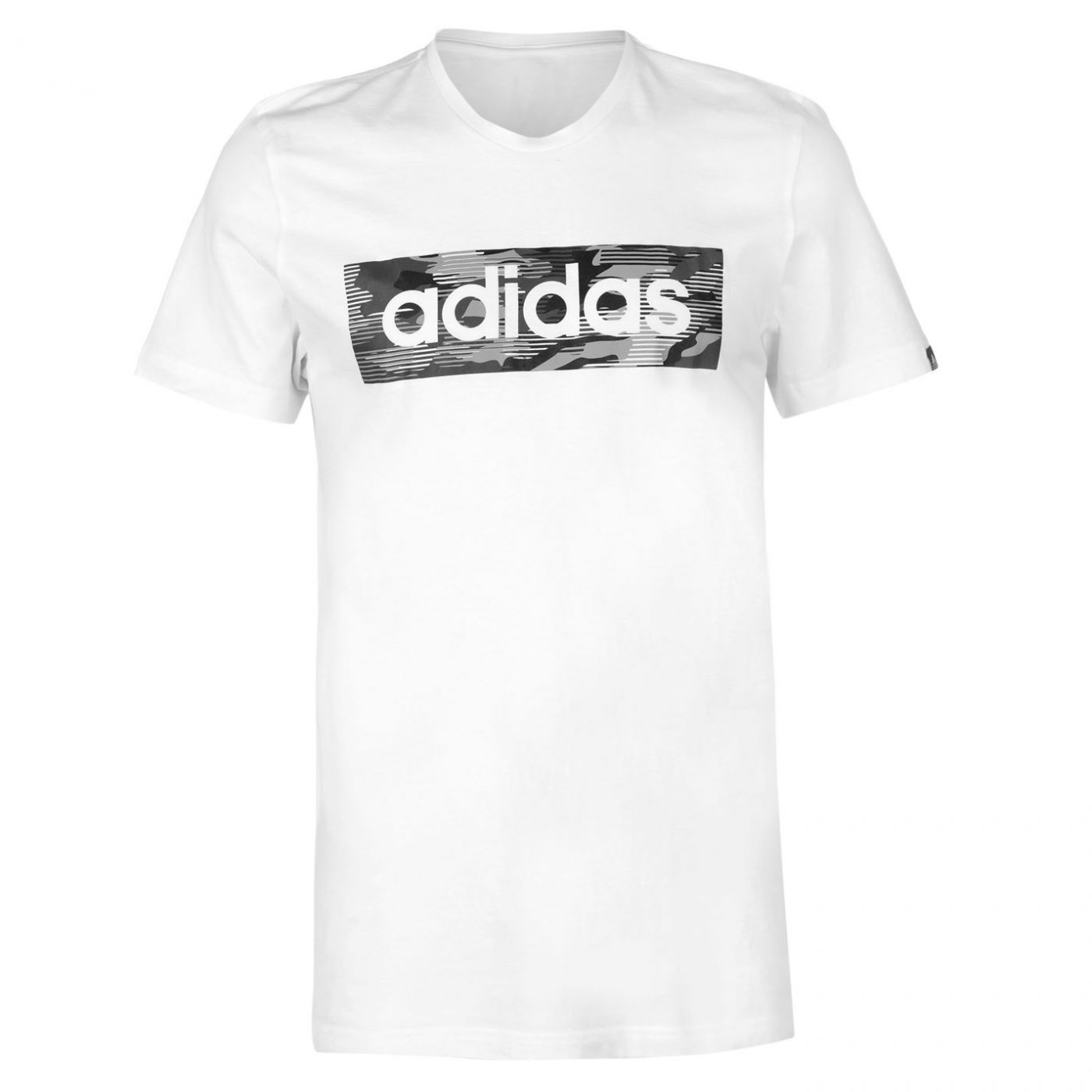 Adidas Camo Linear T Shirt Mens