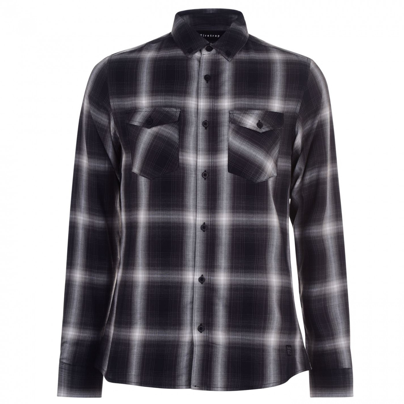 Firetrap Long Sleeve Check Shirt Mens