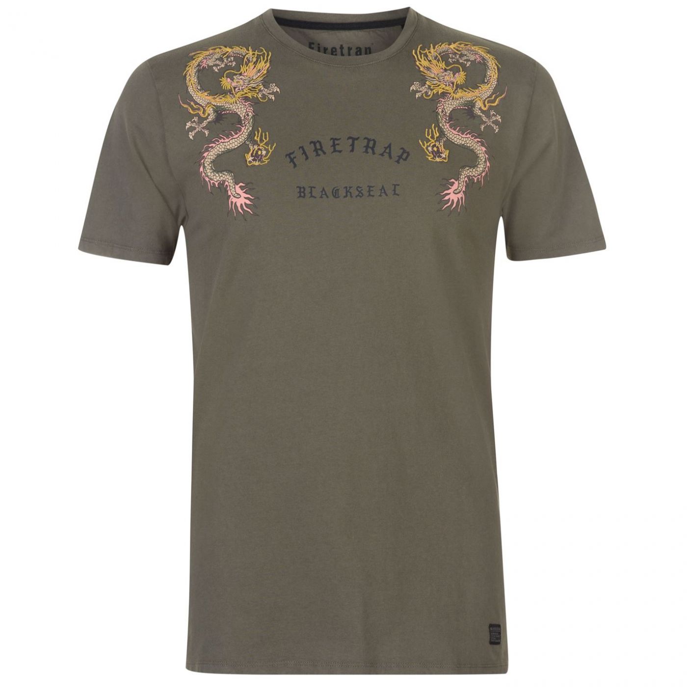 Firetrap Blackseal Embroidered T Shirt