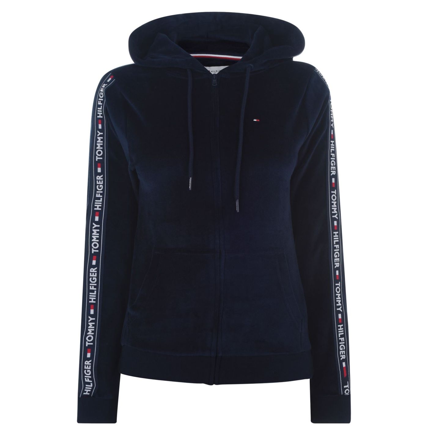 tommy hilfiger velour hoodie