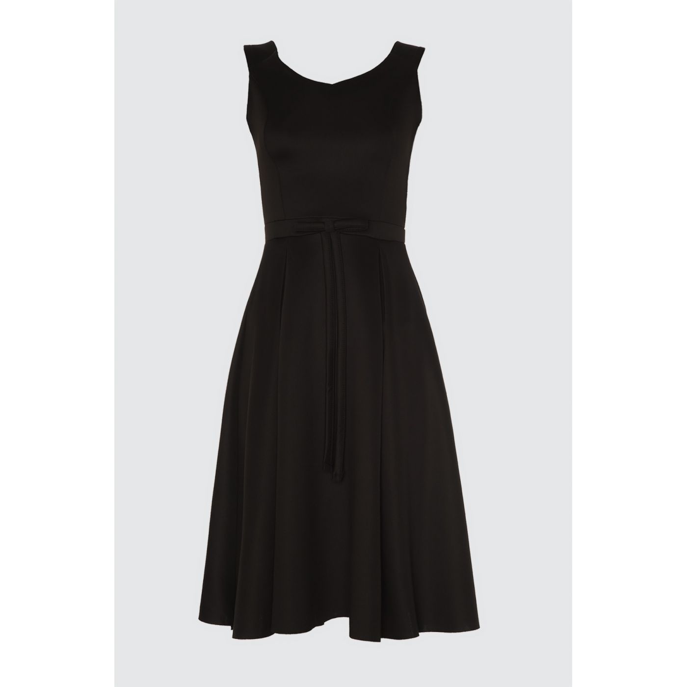 Trendyol Black Waist Ribbon Detail Dress
