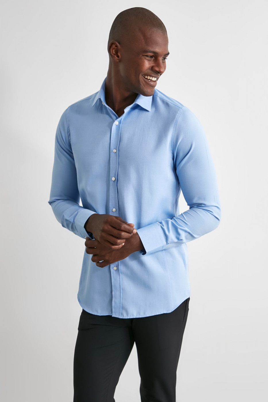 Trendyol Blue Men's Slim Fit Smart Shirt