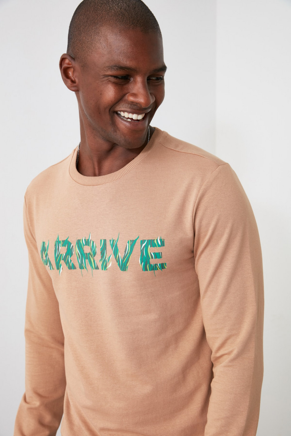 Trendyol Camel Men's Printed Sweatshirt