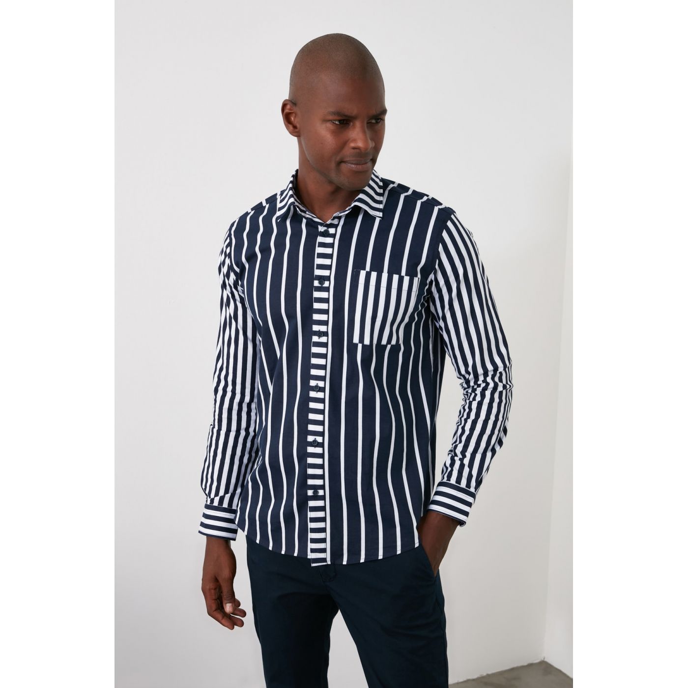Trendyol Navy Men's Shirt