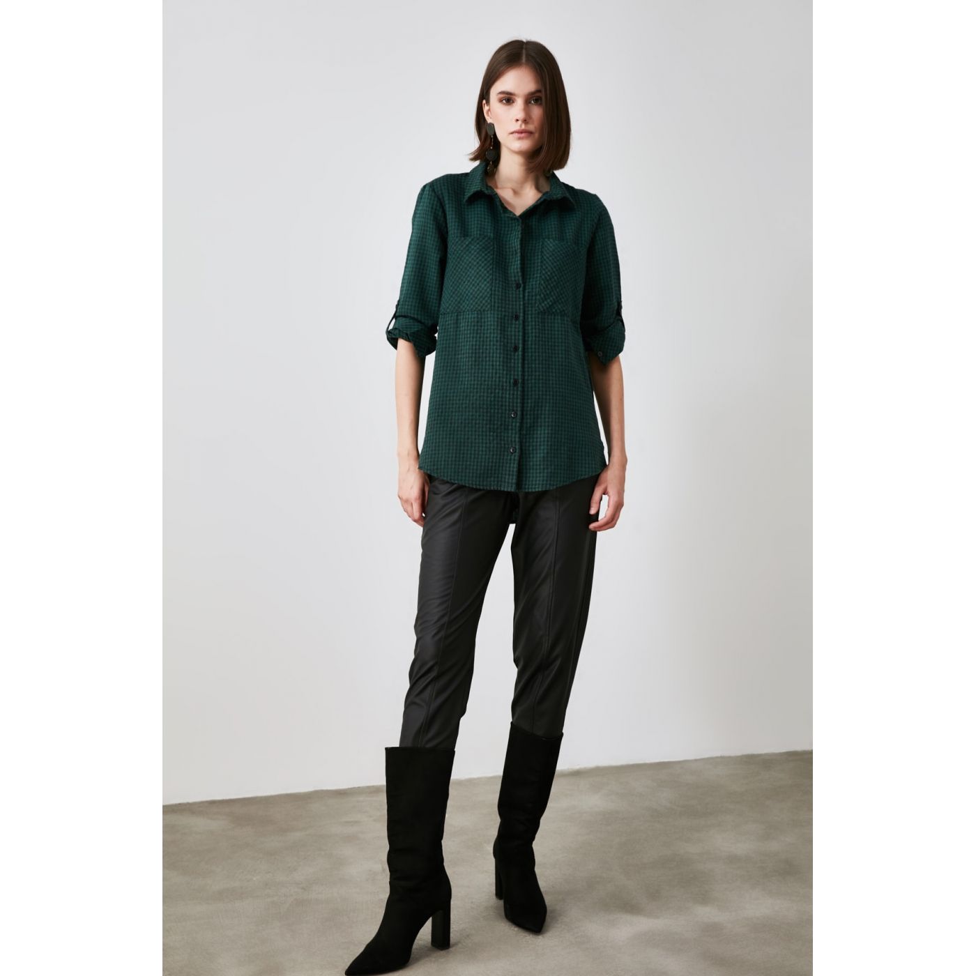 Trendyol Green Carail Shirt