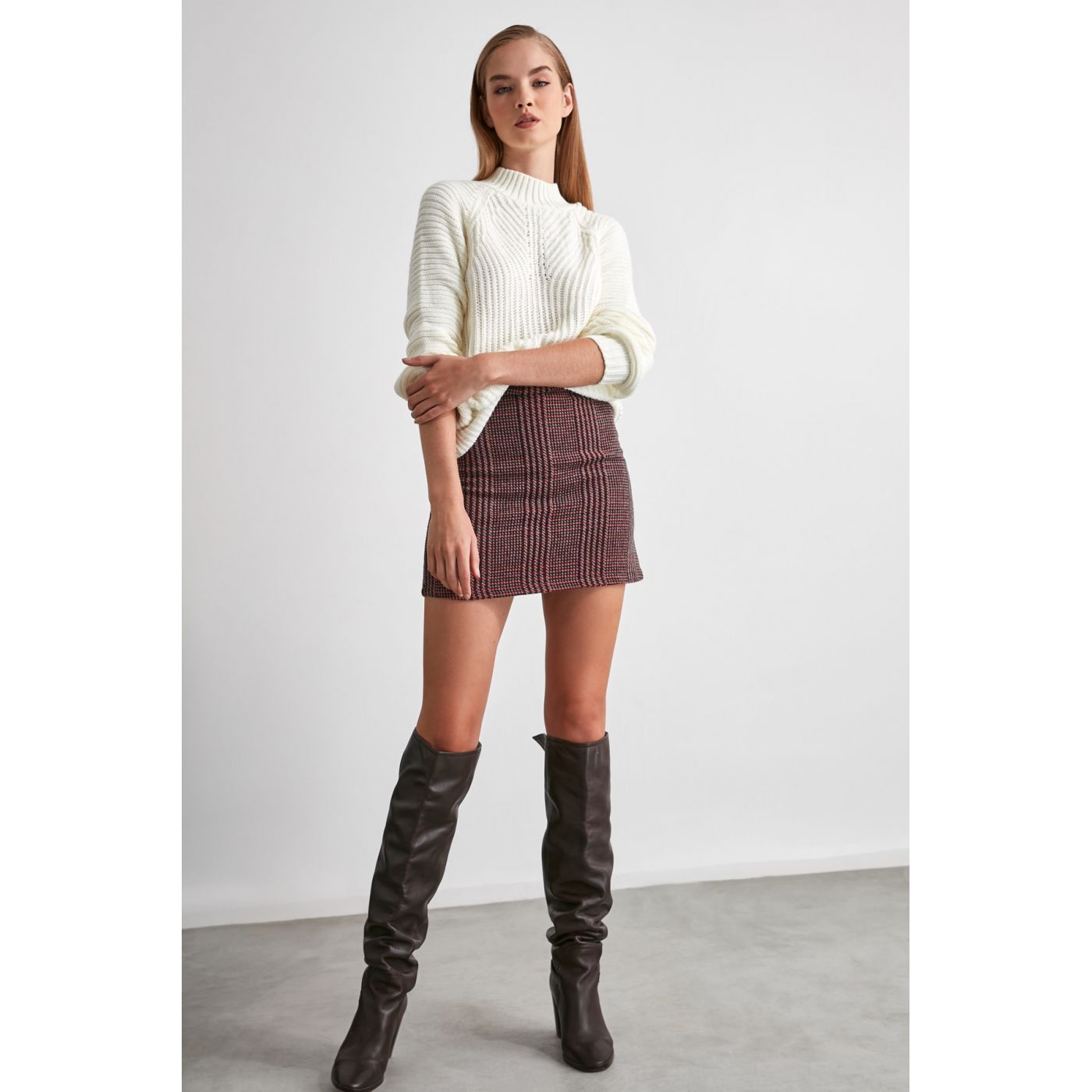 Trendyol Black Zipper Detailing Skirt