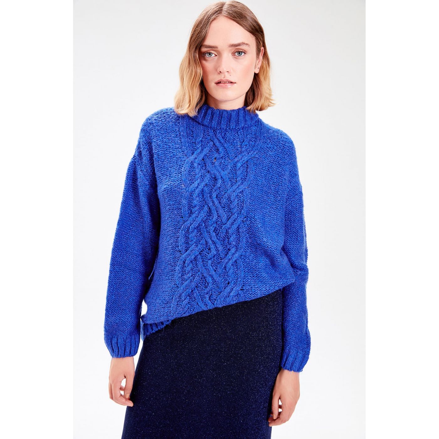 Trendyol Saks Knitted Detailed Knitwear Sweater