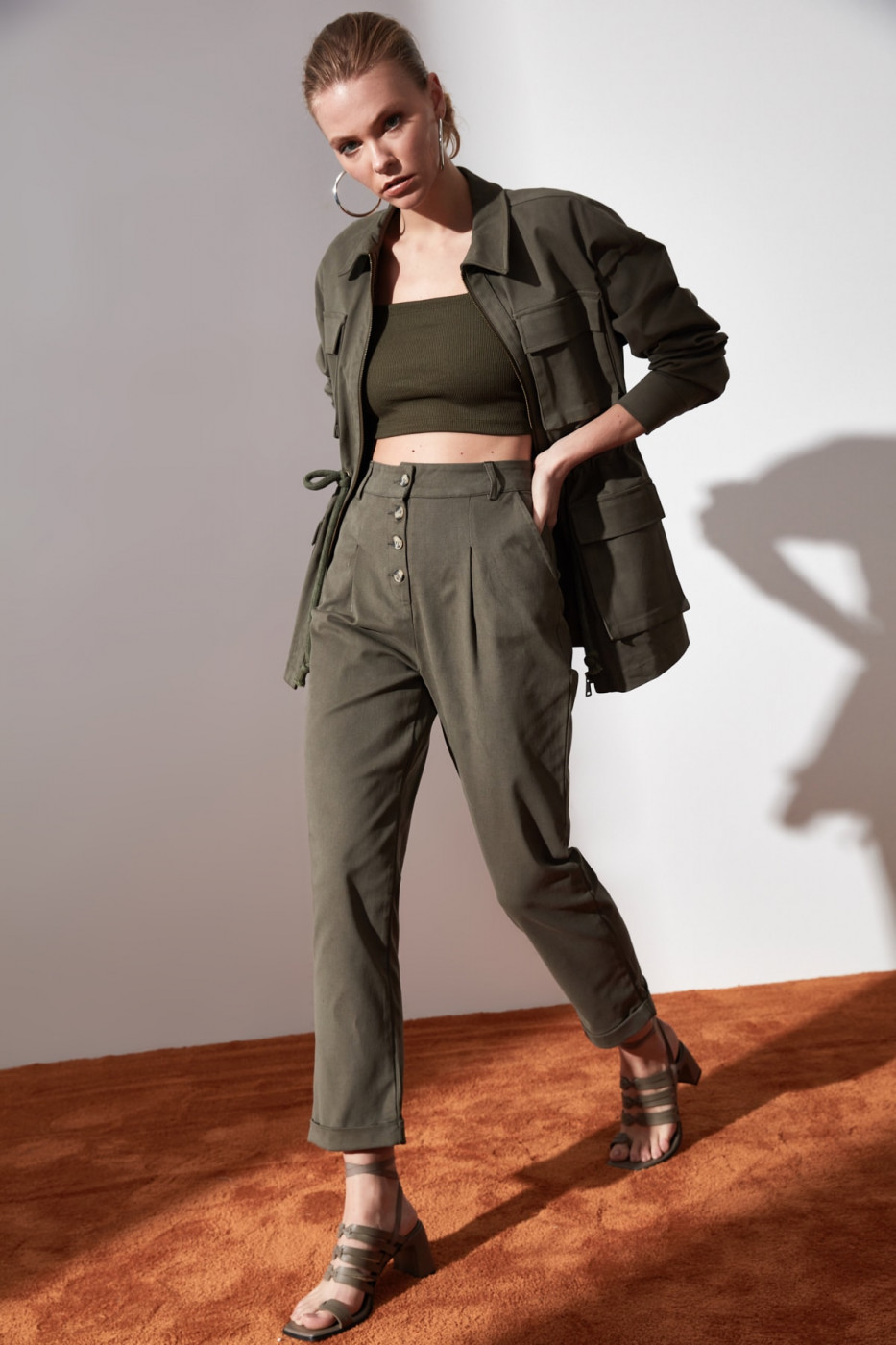 Trendyol Khai Button Detailed Trousers