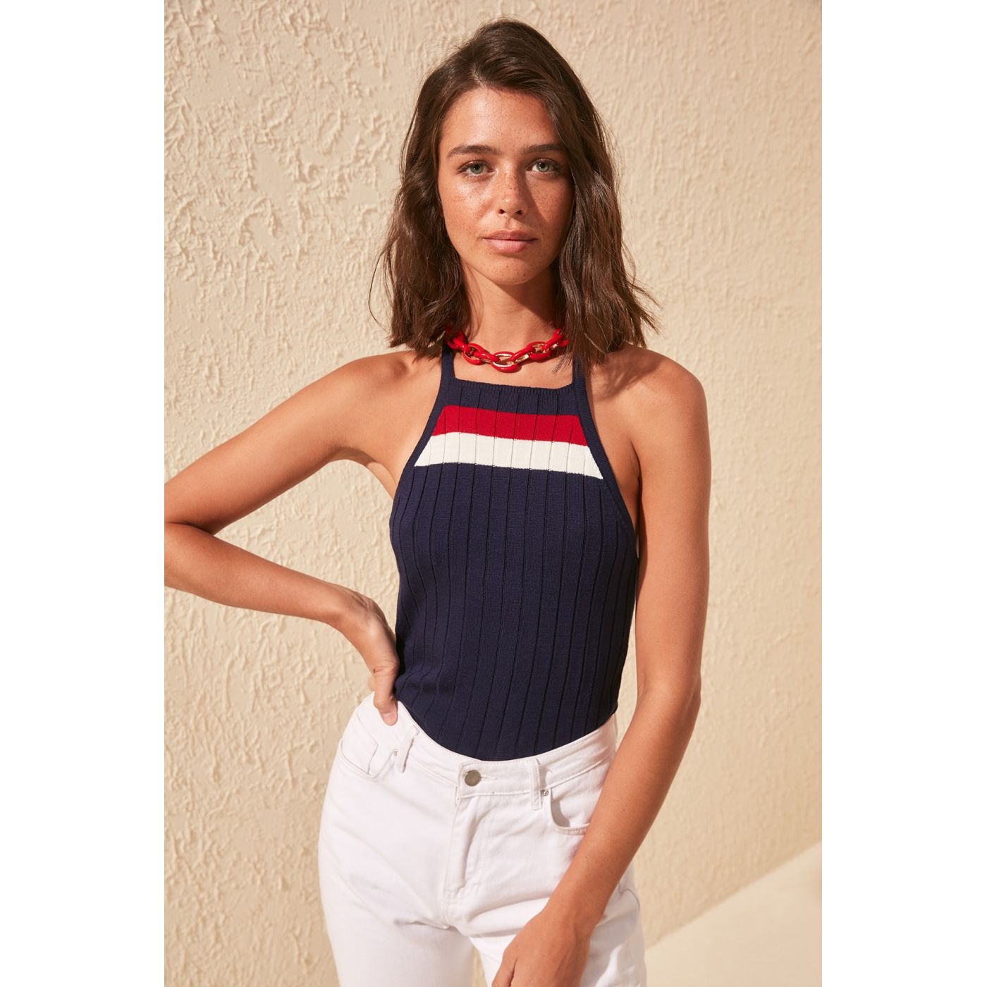 Trendyol Navy StrapK Blouse
